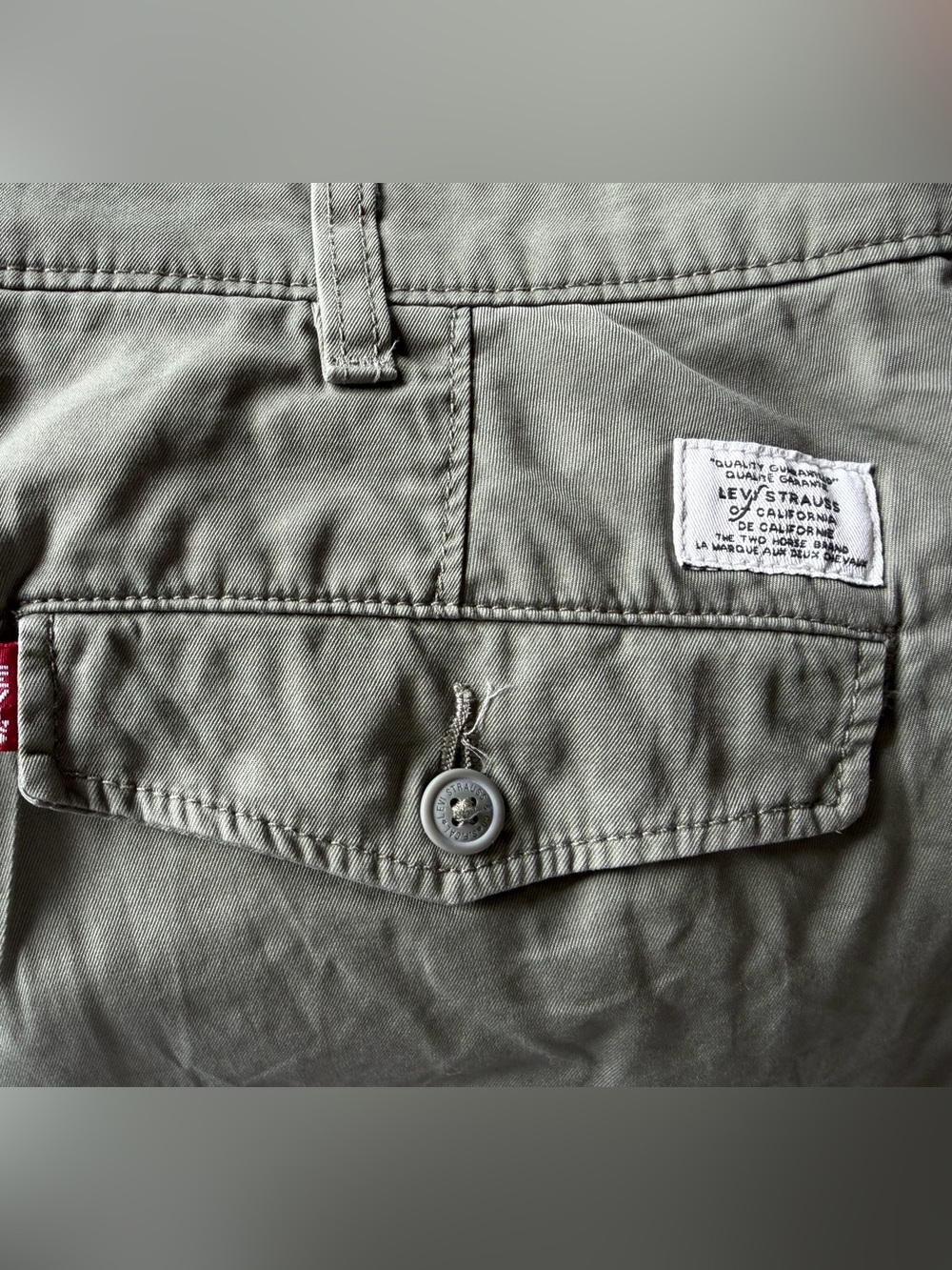 Levi's Men's Flat Front Shorts in Olive Green